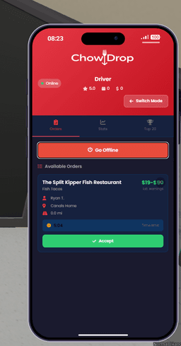 Chow Drop Food Delivery