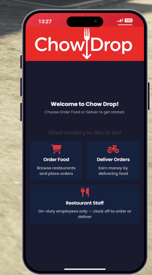 Chow Drop Food Delivery