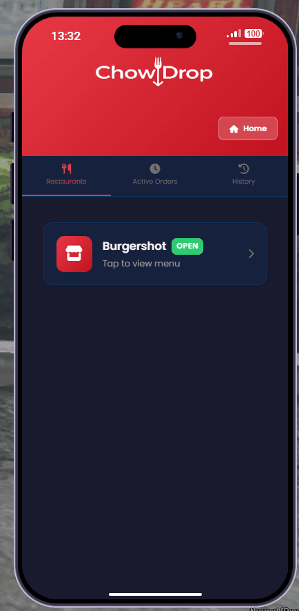 Chow Drop Food Delivery